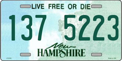 NH license plate 1375223