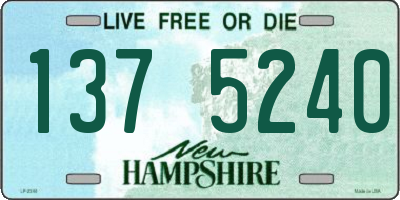 NH license plate 1375240