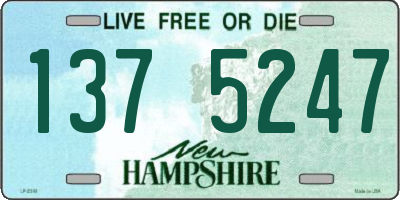 NH license plate 1375247