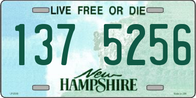 NH license plate 1375256