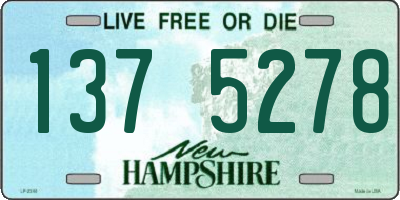 NH license plate 1375278