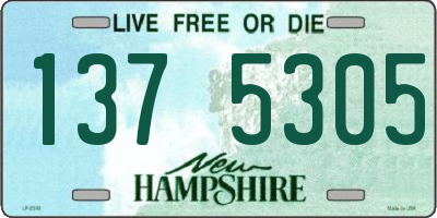 NH license plate 1375305