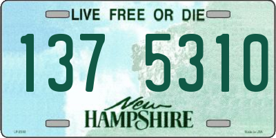 NH license plate 1375310