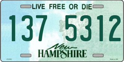 NH license plate 1375312