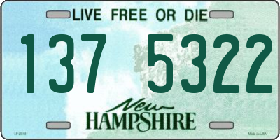 NH license plate 1375322