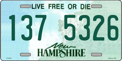 NH license plate 1375326