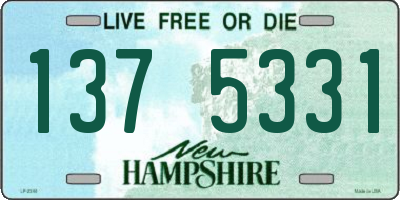 NH license plate 1375331