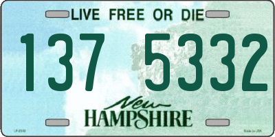 NH license plate 1375332