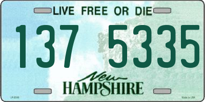 NH license plate 1375335