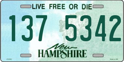 NH license plate 1375342