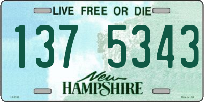NH license plate 1375343
