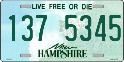 NH license plate 1375345