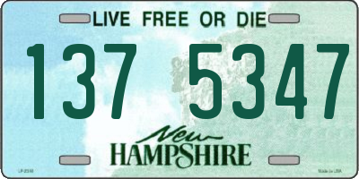 NH license plate 1375347