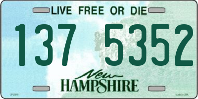 NH license plate 1375352