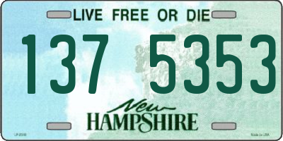 NH license plate 1375353