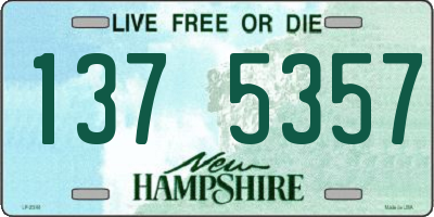 NH license plate 1375357