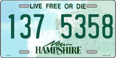 NH license plate 1375358