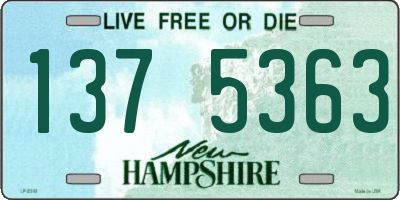 NH license plate 1375363