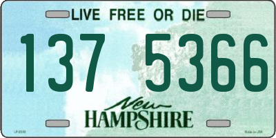 NH license plate 1375366