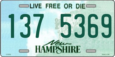 NH license plate 1375369