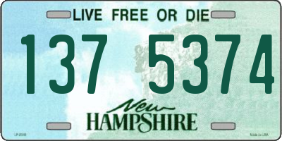 NH license plate 1375374