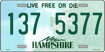 NH license plate 1375377