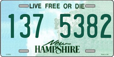 NH license plate 1375382