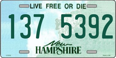 NH license plate 1375392