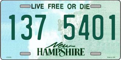 NH license plate 1375401