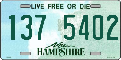NH license plate 1375402