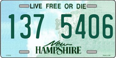 NH license plate 1375406