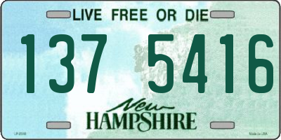 NH license plate 1375416