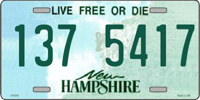 NH license plate 1375417