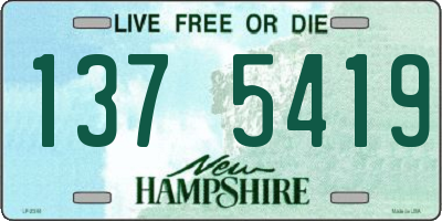 NH license plate 1375419