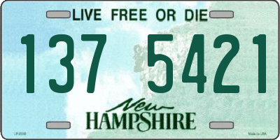 NH license plate 1375421