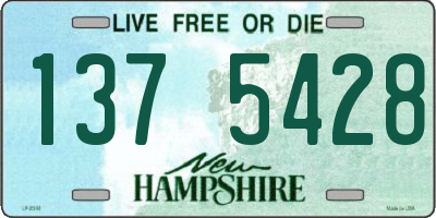 NH license plate 1375428