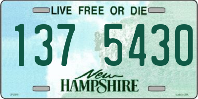 NH license plate 1375430