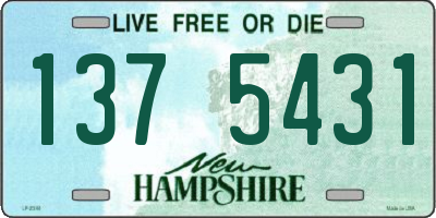 NH license plate 1375431