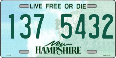 NH license plate 1375432