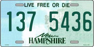 NH license plate 1375436