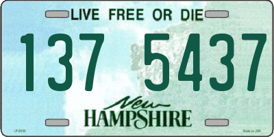 NH license plate 1375437