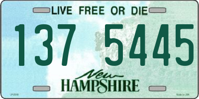 NH license plate 1375445