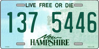 NH license plate 1375446