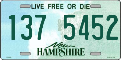 NH license plate 1375452