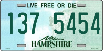 NH license plate 1375454