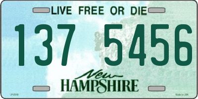 NH license plate 1375456