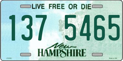 NH license plate 1375465