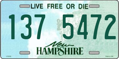 NH license plate 1375472