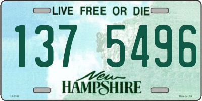 NH license plate 1375496