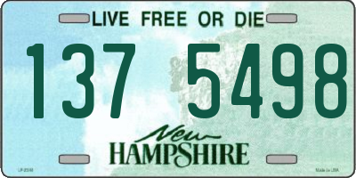 NH license plate 1375498